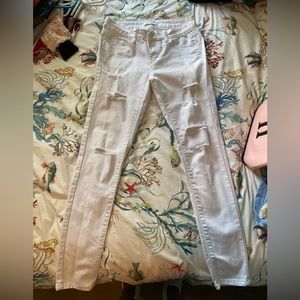 Wax Jeans White Ripped Jeans Size 7
